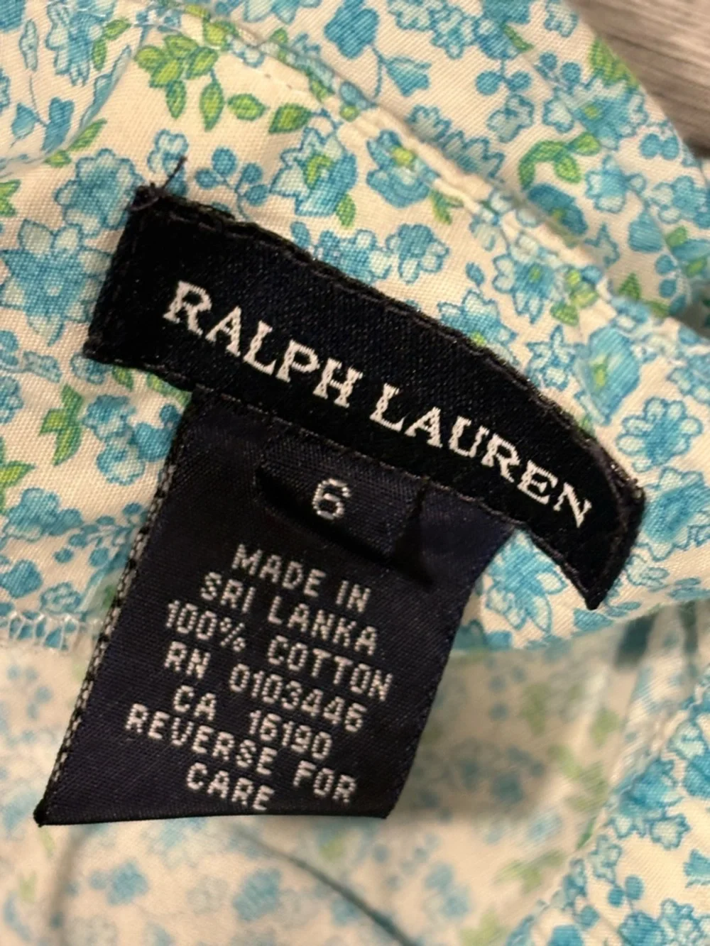 Ralph Lauren Blue Floral Kids Capris
